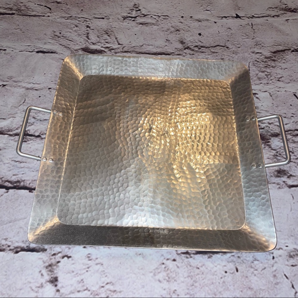 Hammered Metal Decorative Tray